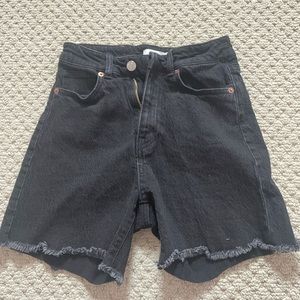 H&M Dark Washed Mom Shorts